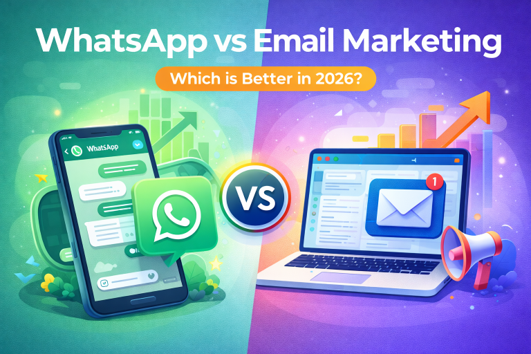 WhatsApp vs email marketing comparison showing strategies for business growth in 2026